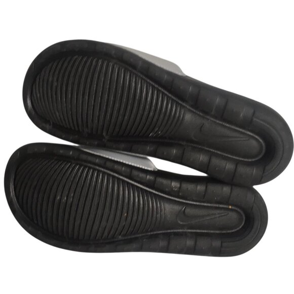 Nike Slide Sandals Womens Size 9 Black Silver CN9677-006 Comfort Slip On Logo - Picture 8 of 11